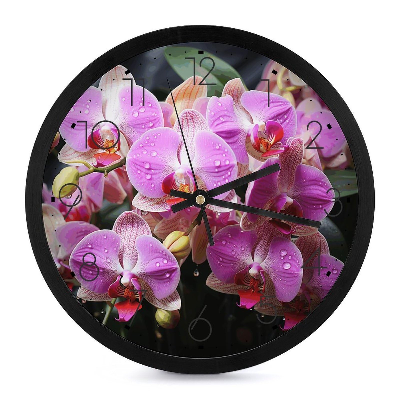 Horloge murale moderne ronde de 25 cm à piles pour décoration de bureau