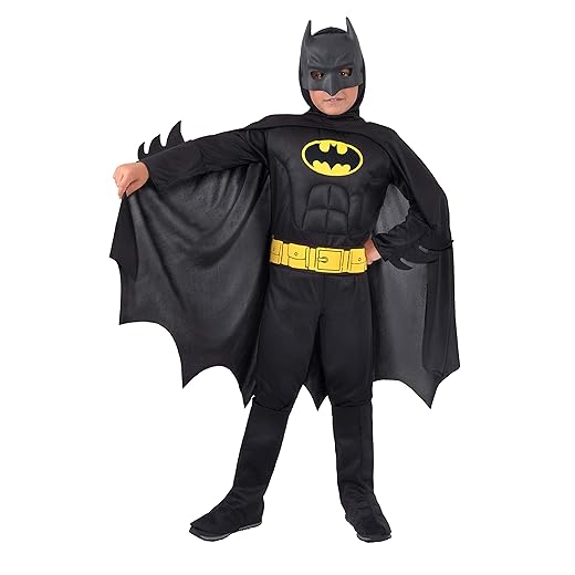 Ciao- Batman disfraz l'enfant original DC Comics avec des muscles acolchados