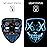 Poptrend Halloween Mask LED Light up Mask for Festival Cosplay Halloween Costume Masquerade Parties,Carnival,Gifts (Blue)