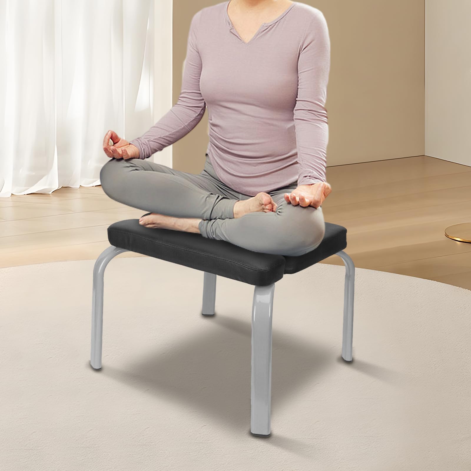 SanBouSi Yoga hoofdstand kruk fitness yoga assisted inverted stoel handstand kruk met PU stalen buis omgekeerde werkbank fitness ontspanning