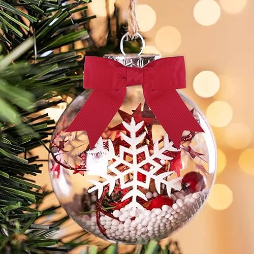 Miniatura 5 de 50 lazos torcidos de grogrén rojo vino de 3 pulgadas, color borgoña, preatados, para bolsas de golosinas, envoltura de regalos, boda, fiesta de