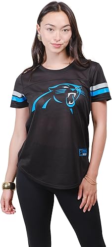 Miniatura 12 de Ultra Game Women's NFL Official Soft Mesh Varsity Stripe T-Shirt Blanco