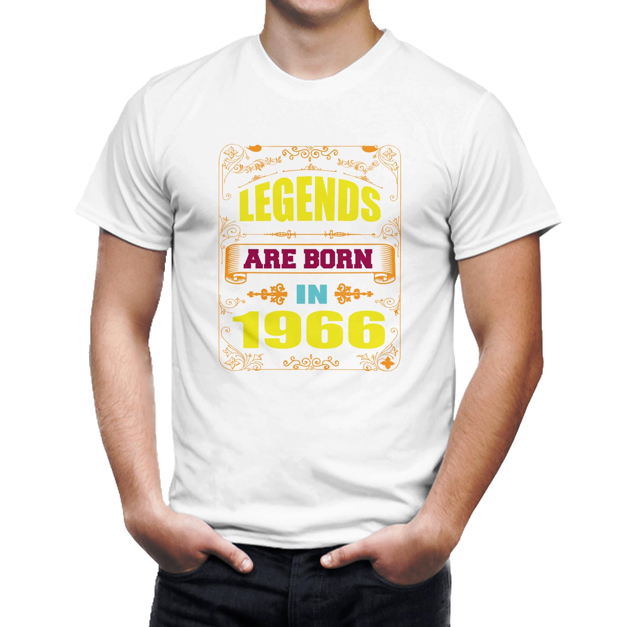 Seek Buy LoveVintage Legends are Born in 1966 T-Shirt, Retro Birthday Gift, Unique Graphic Tee, Classic 1960s Design, Unisex Adult Clothing