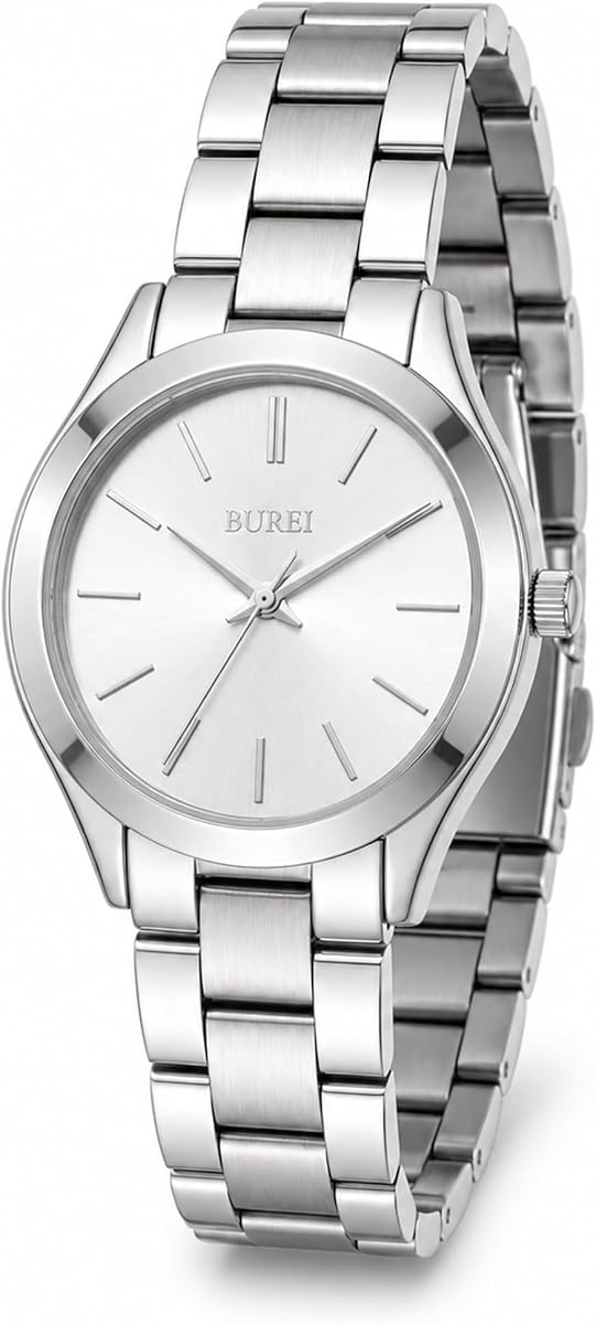 Reloj para mujer Movimiento analógico de cuarzo, pulsera de acero inoxidable Reloj de moda para mujer, Regalos para mujer