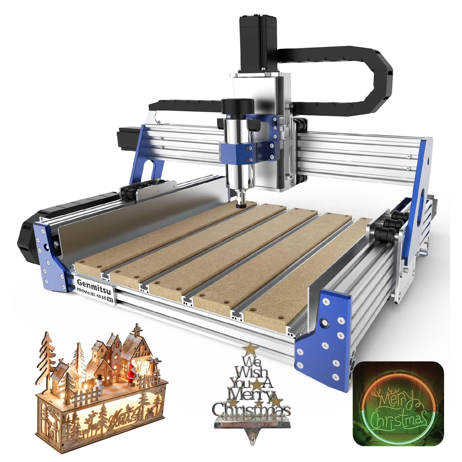 SainSmart Upgrade CNC-Fräsmaschine mit Closed-Loop-Motor und Kugelumlaufspindel PROVerXL 4030 V2, 3-Achsen-Graviermaschine für Holz, Metall, Acryl, PCB, MDF, Arbeitsbereich 400 x 300 x 110 mm