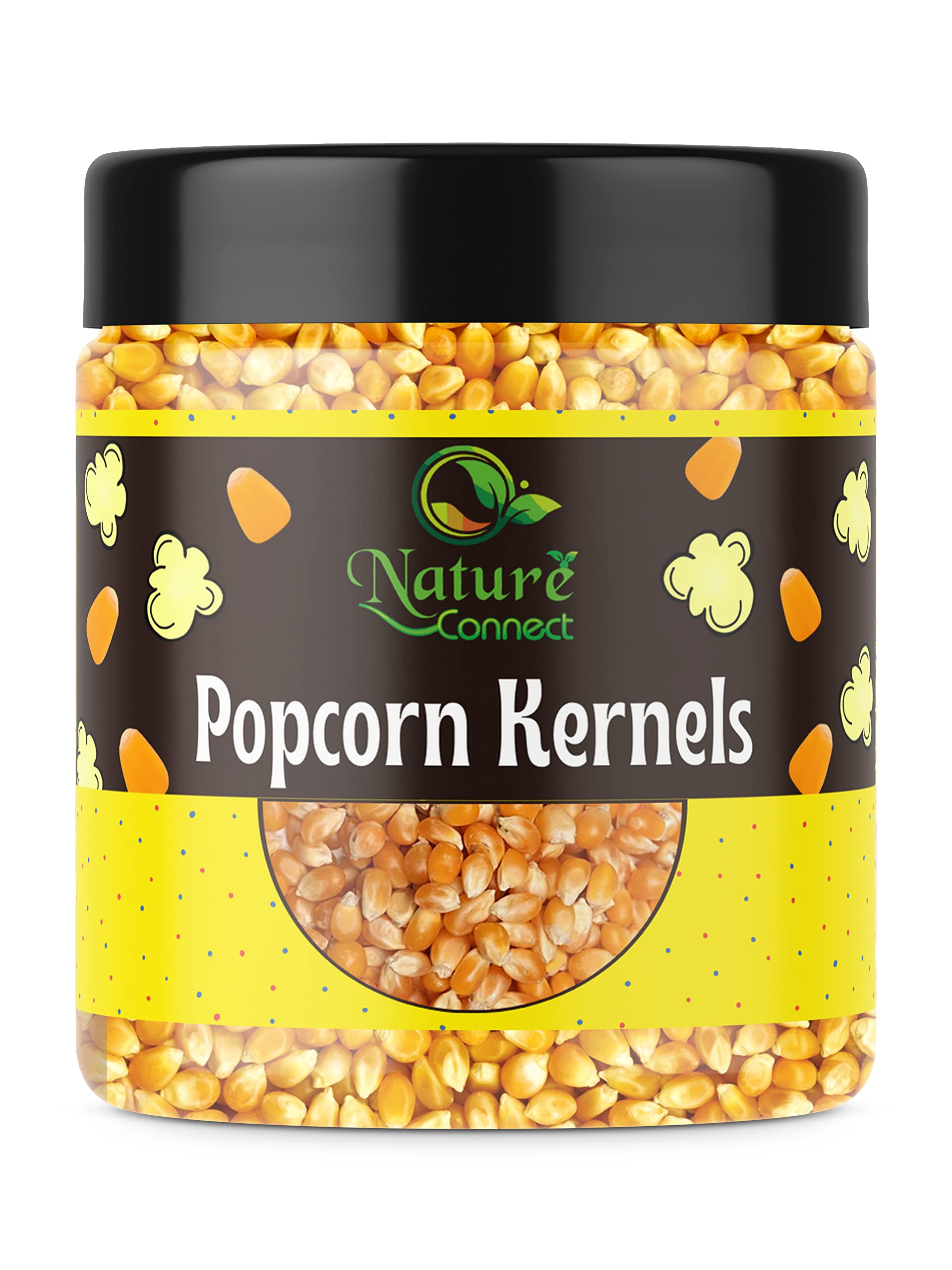 Nature Connect Popcorn Kernel Seeds 300 gm Popcorn Seeds Makki Dana Extra Soft Popcorn Makka Popcorn Unpopped Corn Raw Popcorn Kernels [Jar Pack]
