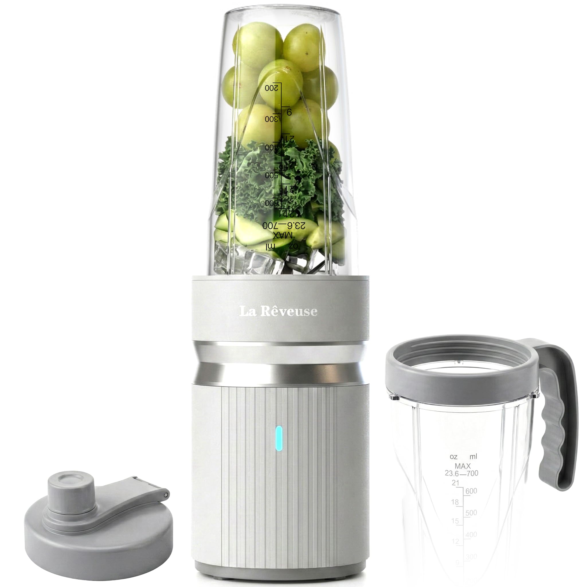 La Reveuse 1000-Watt Personal Blender for Shakes, Smoothies, Gray, LARB2307
