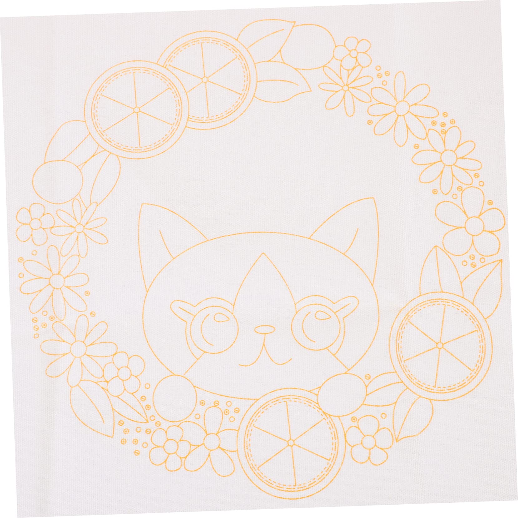 NUOBESTY 5 Juegos bolsa con bordado de gato kit de punto de cruz para adultos manualidades para niños kits de ganchillo kit de ganchillo material de bordado hecho a mano bordado a mano tela