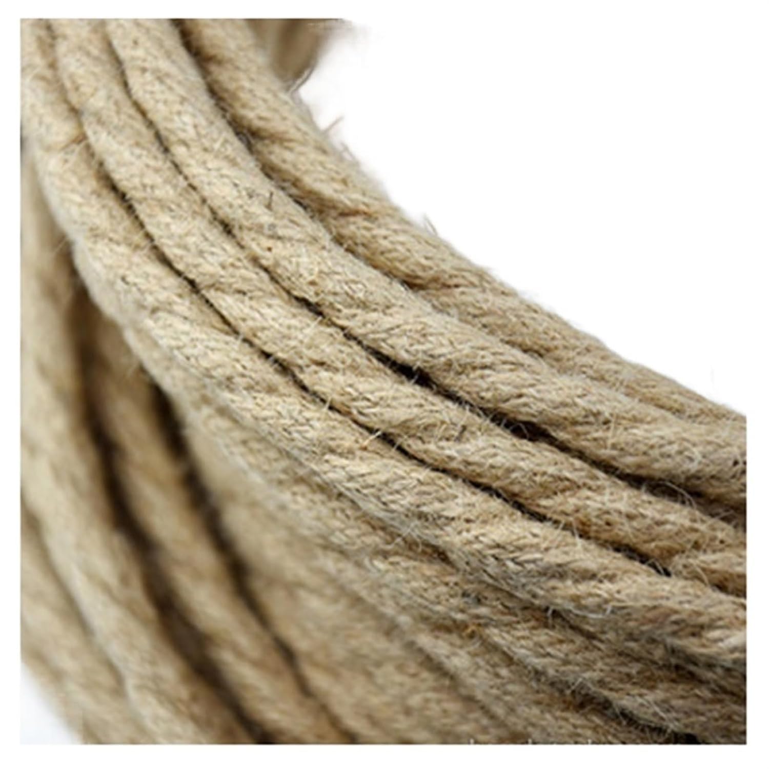 Cables flexibles, cable eléctrico trenzado for luz colgante, 2x0,75 mm | Cuerda de cáñamo de cobre cubierta de color amarillo en varias longitudes(20meter)