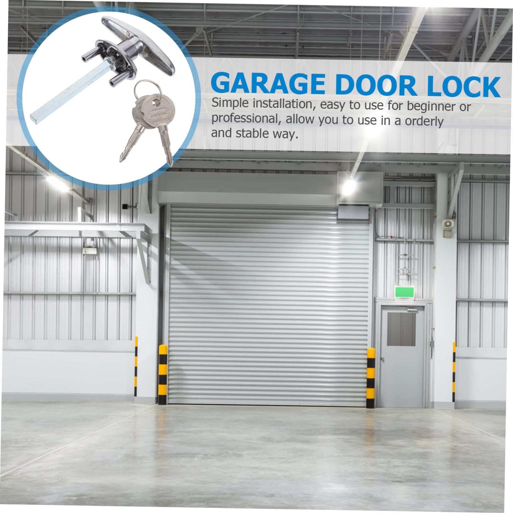 Cerradura De Liberación De Emergencia Para Puerta De Garaje - Kit Con Alambre De Acero Y 2 Llaves, Compatible Con Todas Las Marcas
