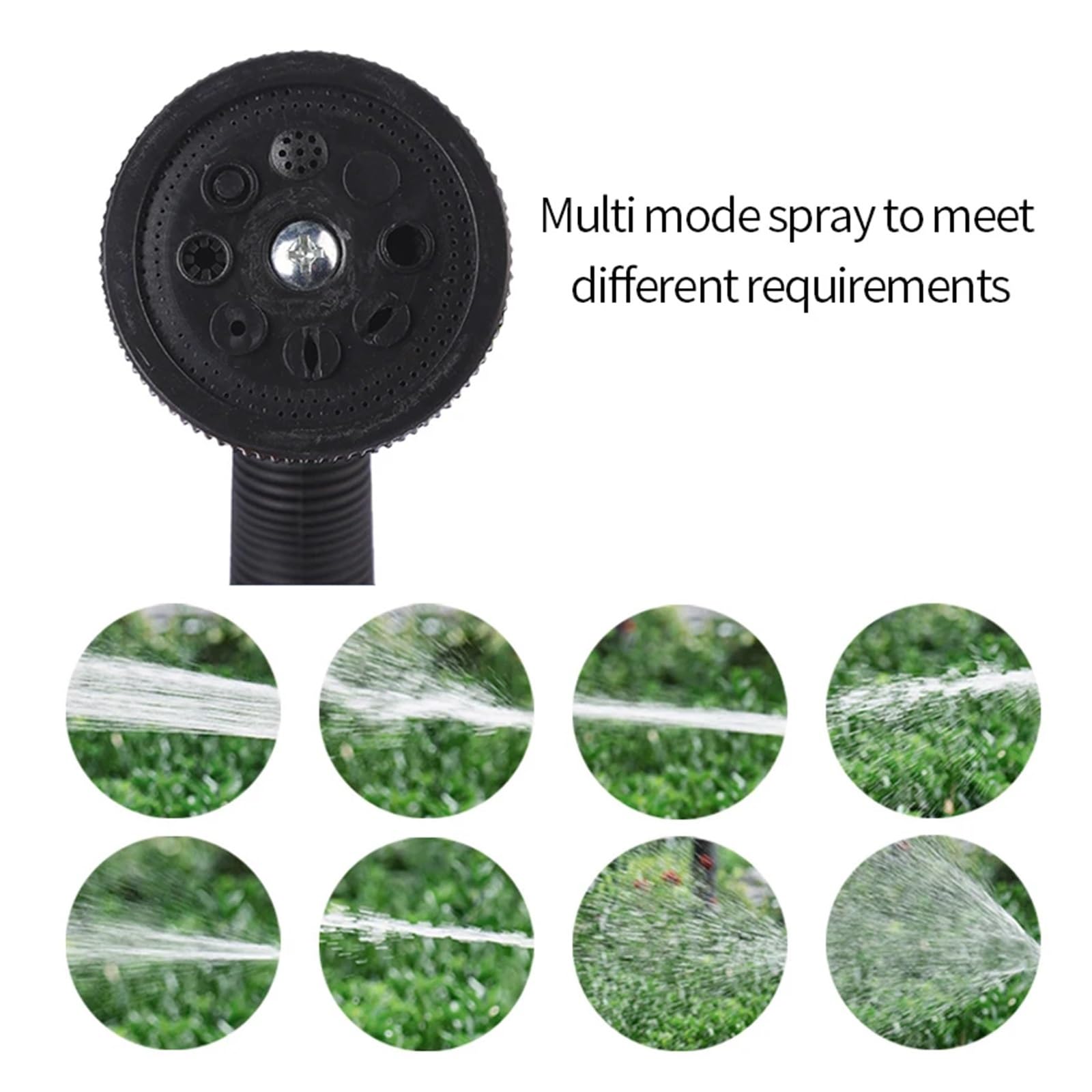 KKXXYQFC Pistola rociadora para manguera de jardín, 8 patrones, boquilla para pistola rociadora de agua, multifunción, lavado de autos, pistola de agua para jardín, boquilla para manguera, rociador de