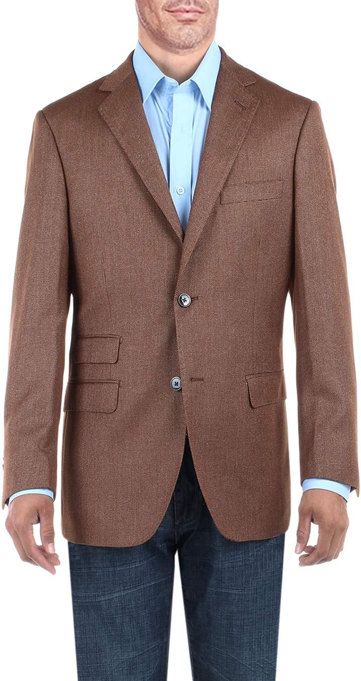 DTI BB Signature Men's Dress Suit Jacket Two Button Birdseye Modern Fit