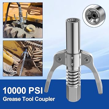Grease Gun Coupler, 1000PSI Double Handle Grease Couplers