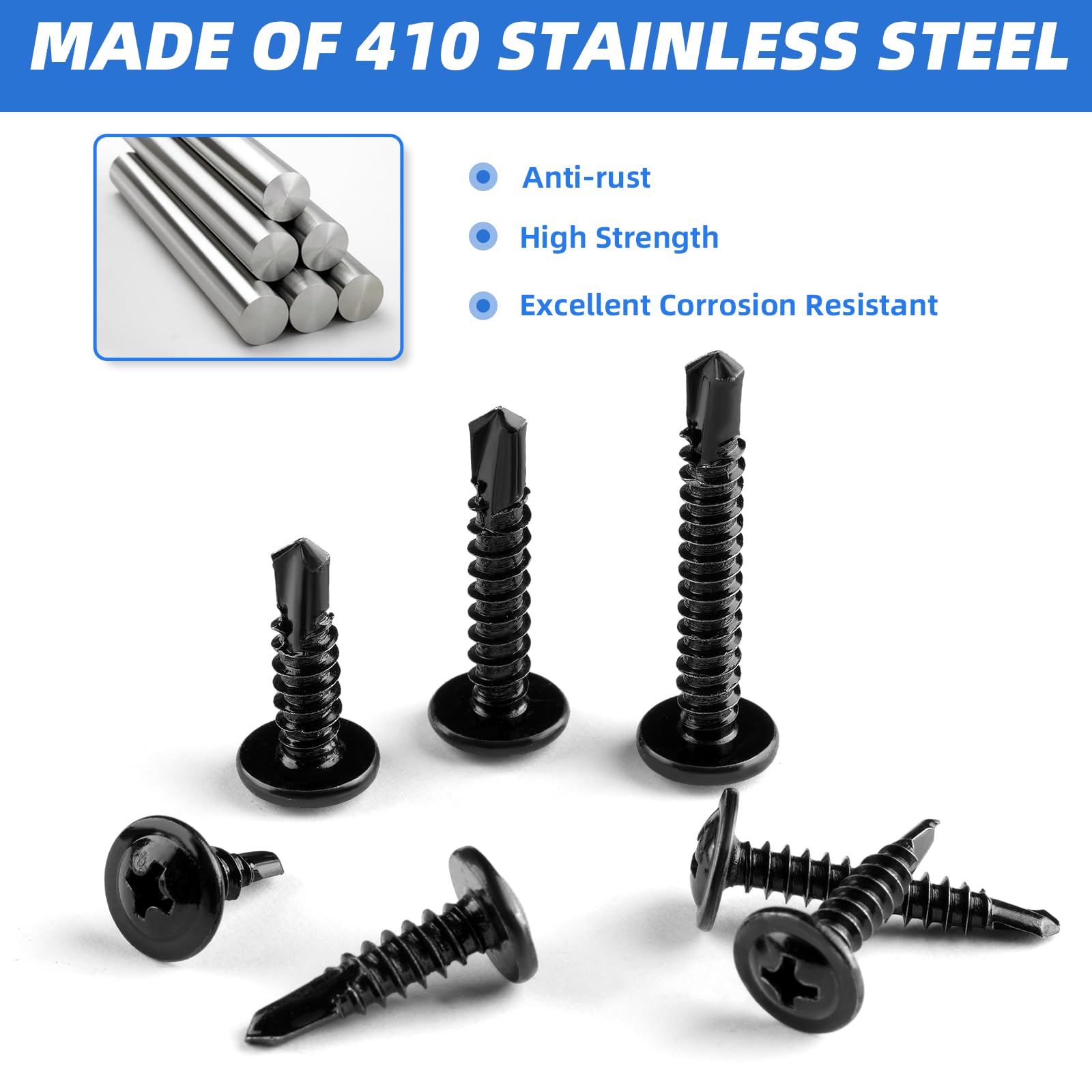 400 Stainless Steel Self-Tapping Screws - DIY & Pro -2