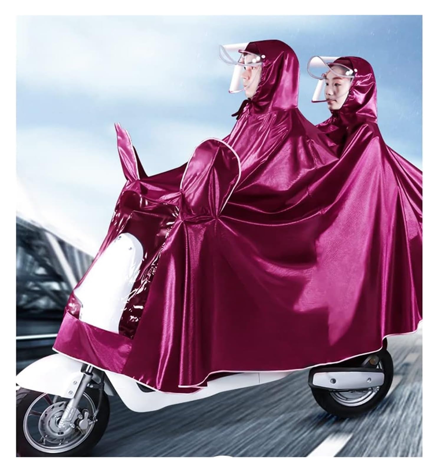 Motocyklowa peleryna przeciwdeszczowa Poncho, Ponczo dla dorosłych unisex wodoodporne poncho przeciwdeszczowe rower na zewnątrz Ebike motocykl skuter kurtka rowerowa płaszcz przeciwdeszczowy peleryna