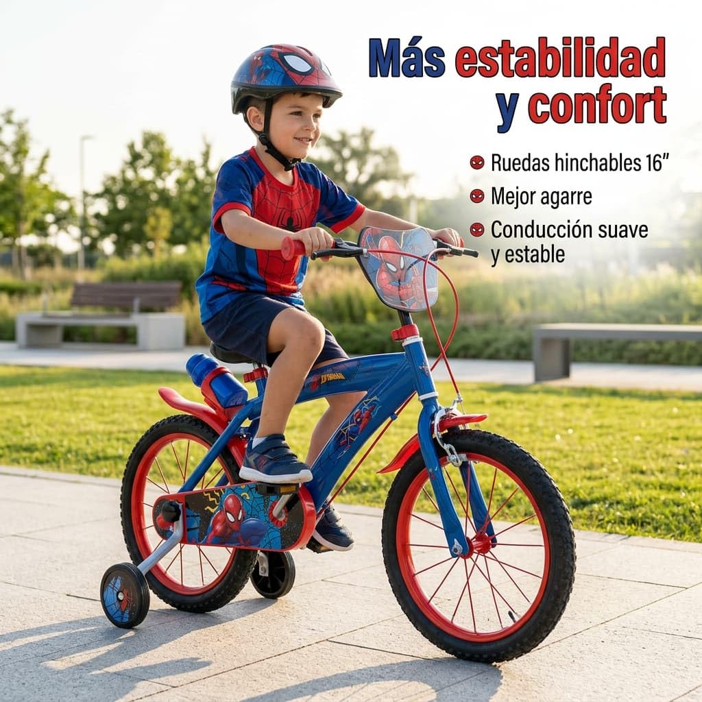 TOIMSA Bicicleta 16" Spiderman Huffy 5/8 Años