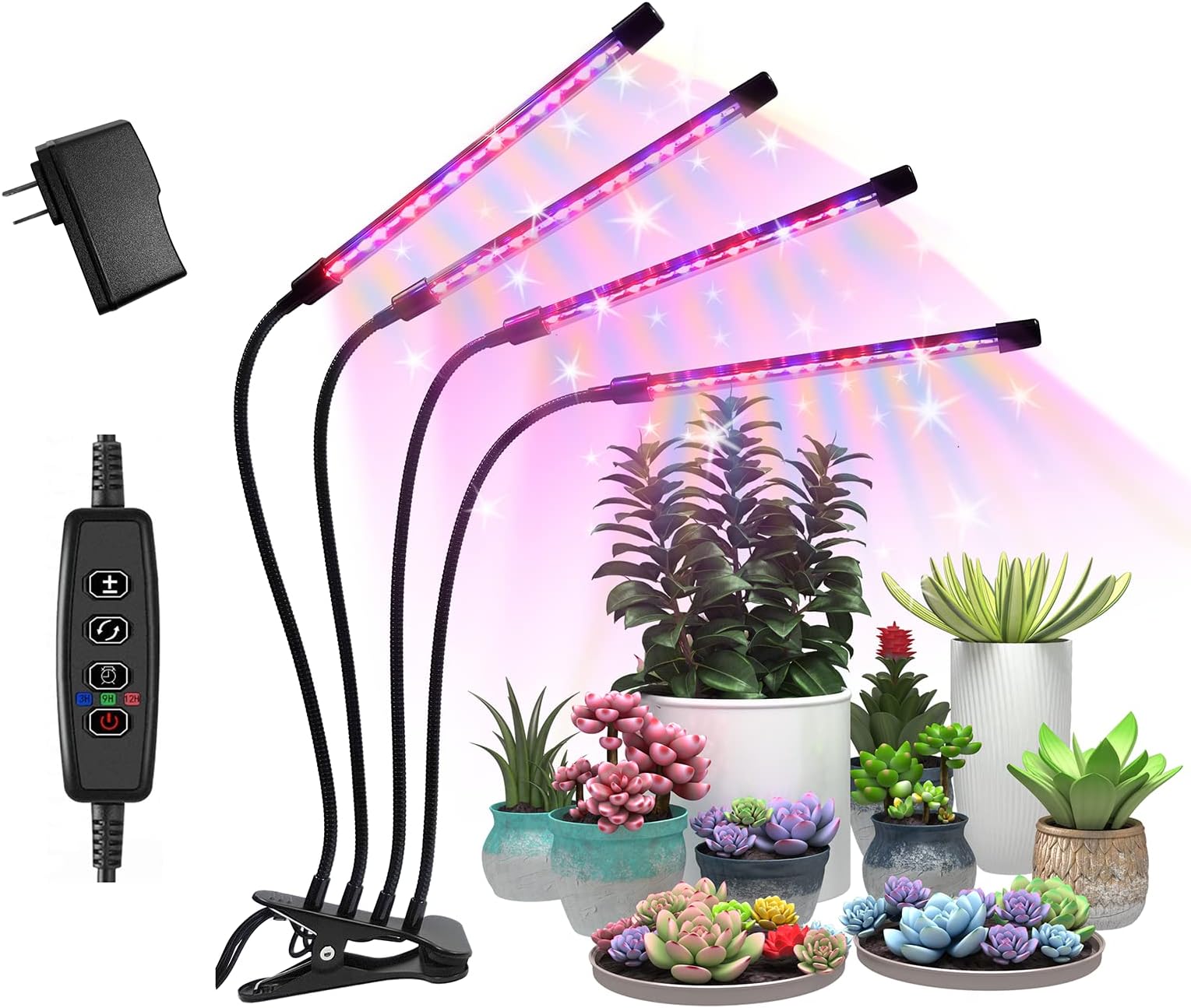 Grow Lights for Indoor Plants, 80 LED Red Blue Warm White Full Spectrum