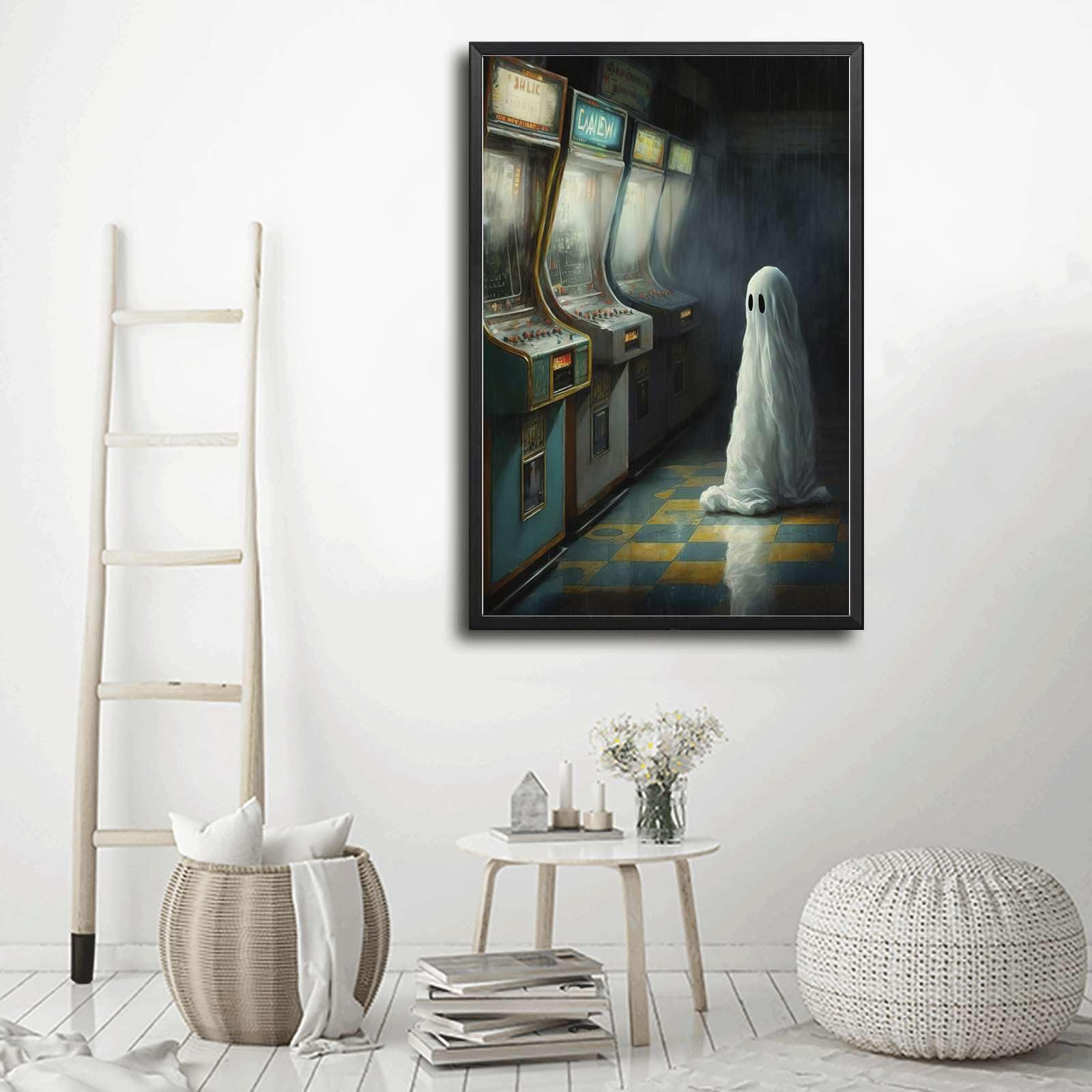 Amazon.com: Canvas Wall Picture Prints Ghost In An Abandoned