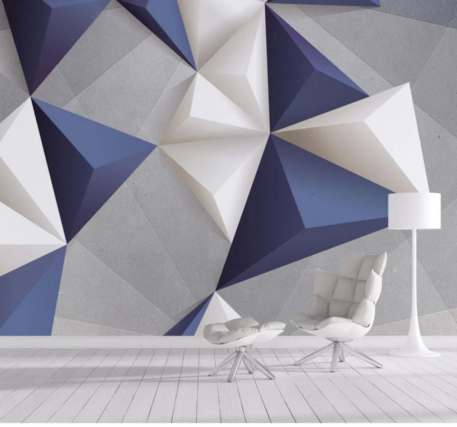 Wallpaper-3D-Xlm 250Cm×170Cm(B×H) Abstract Three Dimensional Geometric Unique Collage 3D Wallpaper Easy Install Feature Office Living Room Sofa Bedroom Tv Background Wall Decoration-250Cm×170Cm