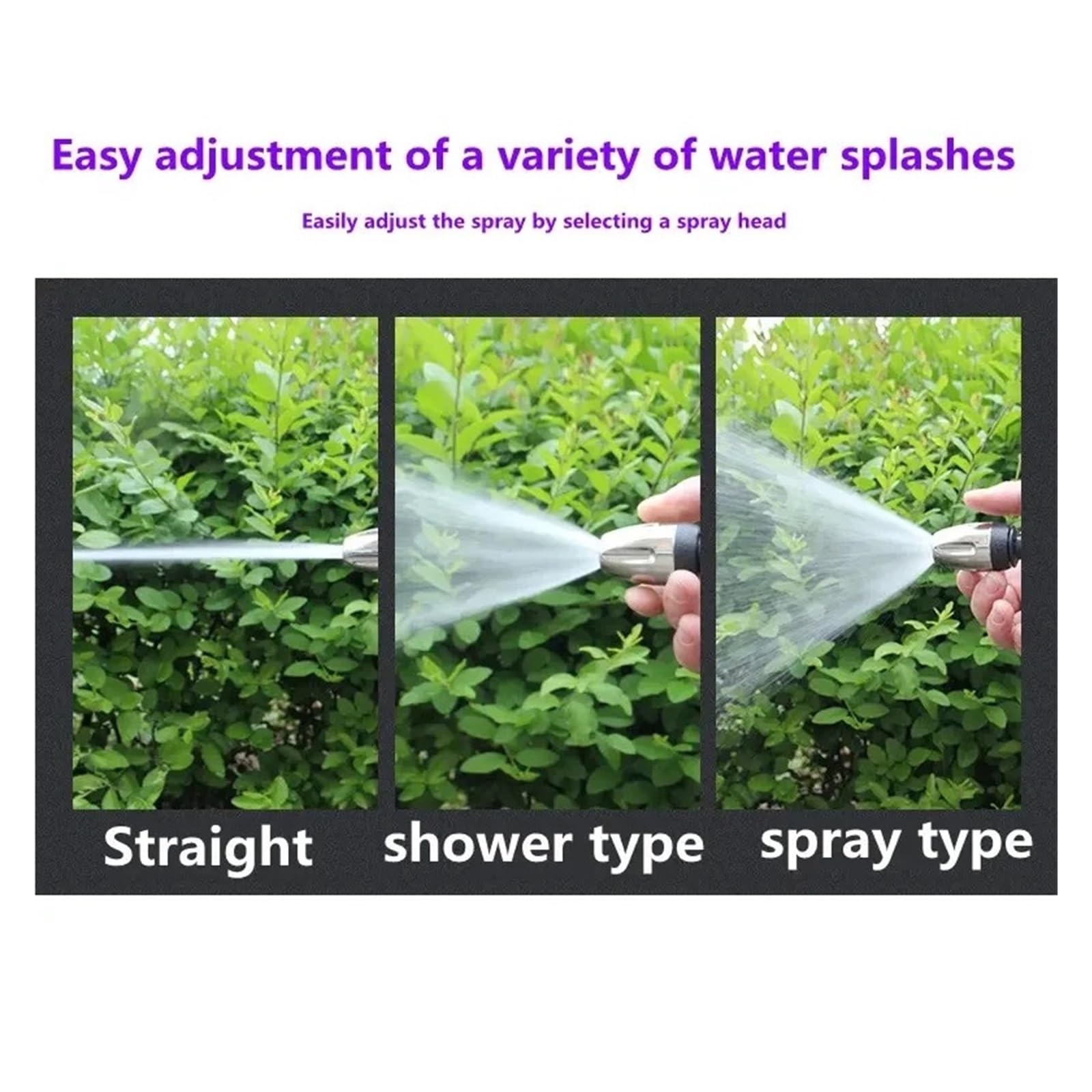Pistolet d'arrosage avec embout multi-jets, Buse d'eau en plastique for nettoyeur haute pression, pulvérisation réglable for tuyau d'arrosage de lavage voiture