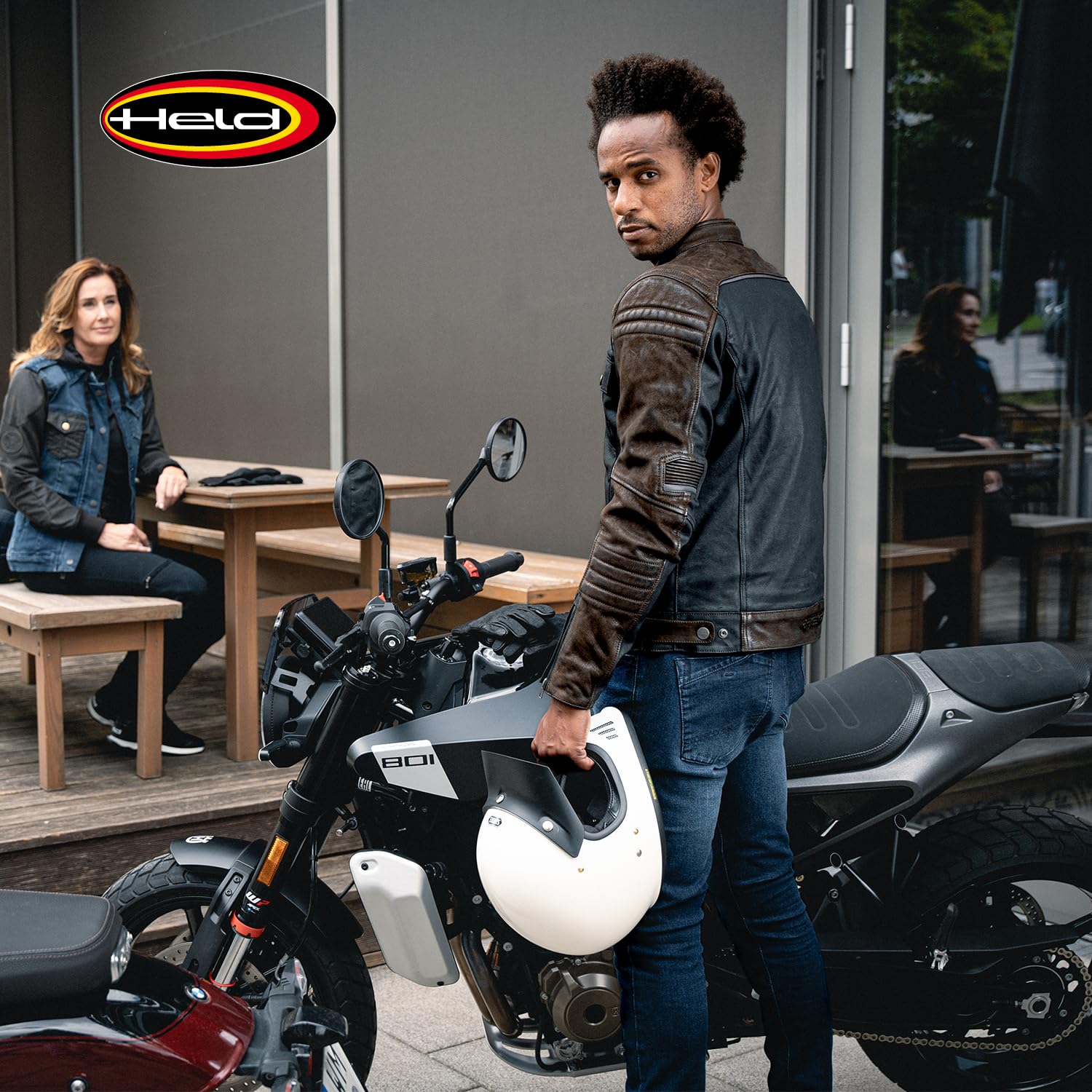 Held Stockton WMS Motorrad Jeans Damen Slim Fit aus Cotton Cordura Stretch - Sommer Motorradhose mit Protektoren d30 Ghost Level 1 - CE Schutzkleidung Klasse AA, Blau, Größe 26/30