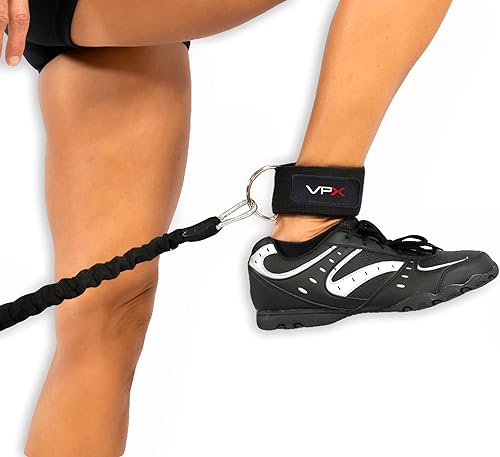 Miniatura 3 de VPX - Correas de muñeca de tobillo para máquinas de cable y bandas de resistencia  Anillos de neopreno acolchados ajustables de alta resistencia