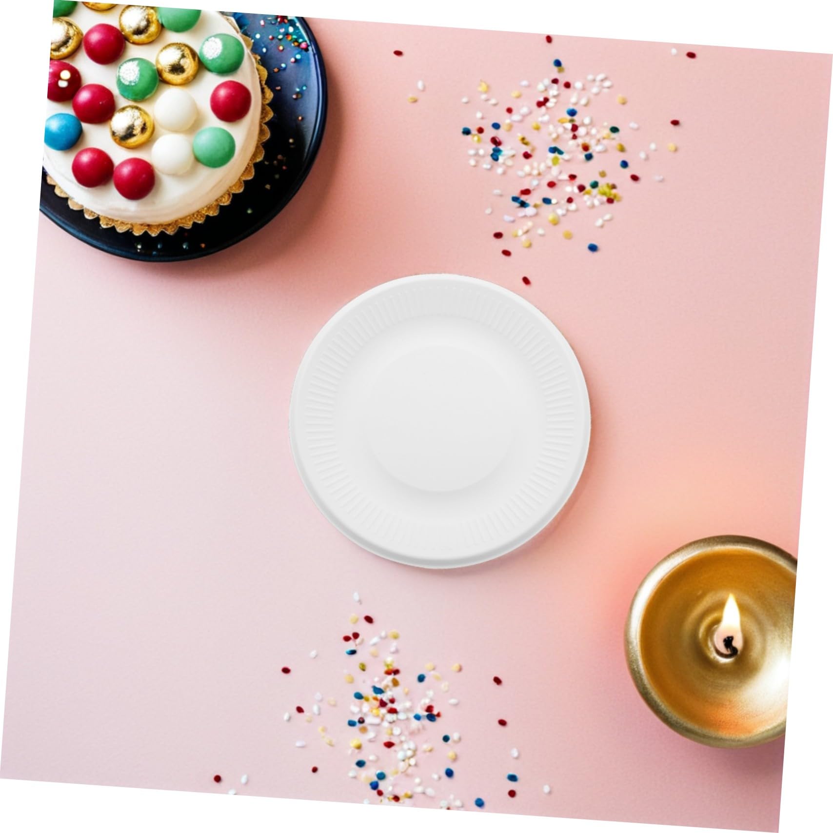 200 Pezzi Piatti Spessi Rotondo per Dolci Antipasti e Snack Resistenti per Feste Matrimoni e Picnic