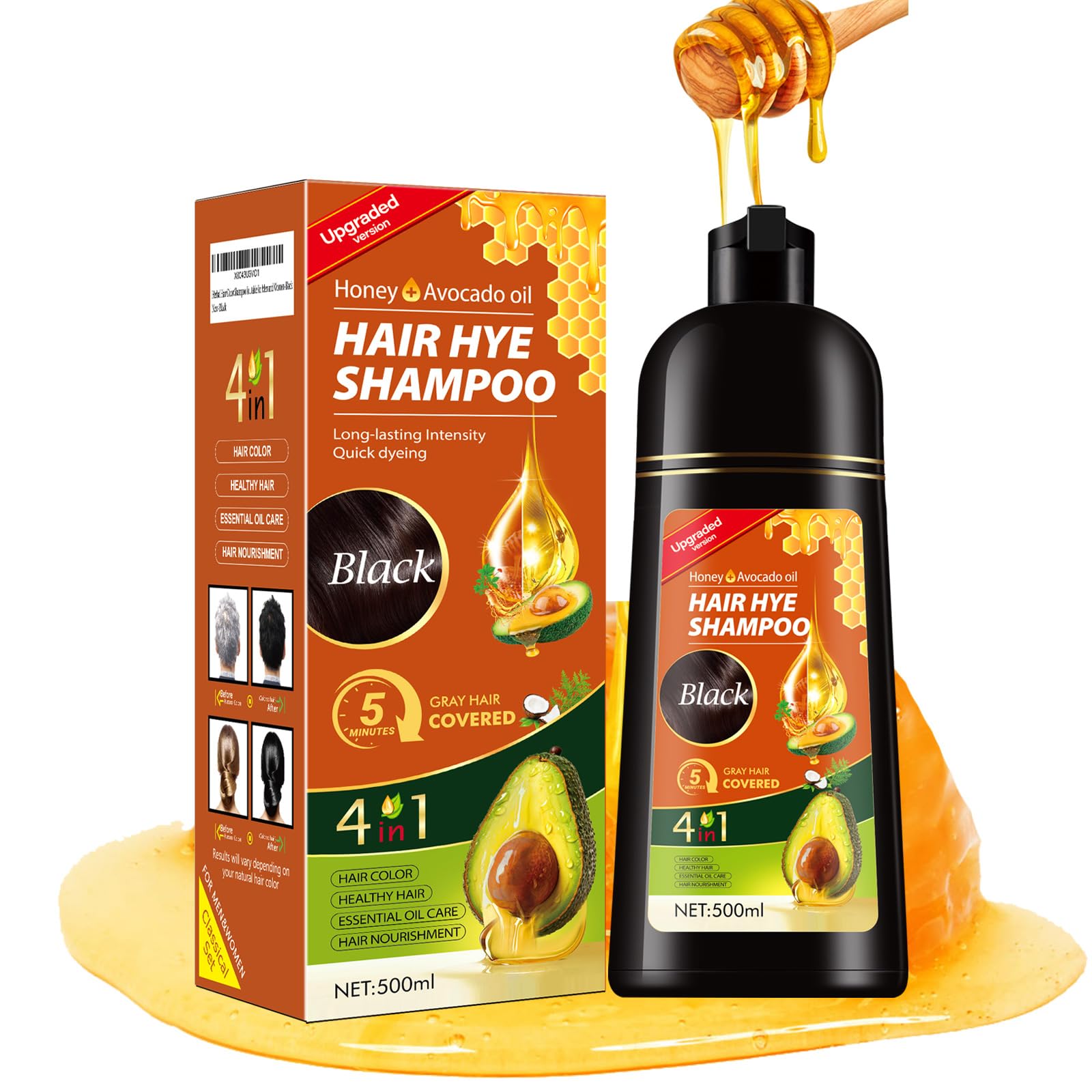 KUROCream shampoo Natural Black 400g ×3 Amazon.com: Magic Black Hair Dye Shampoo 3 en 1 para mujeres y