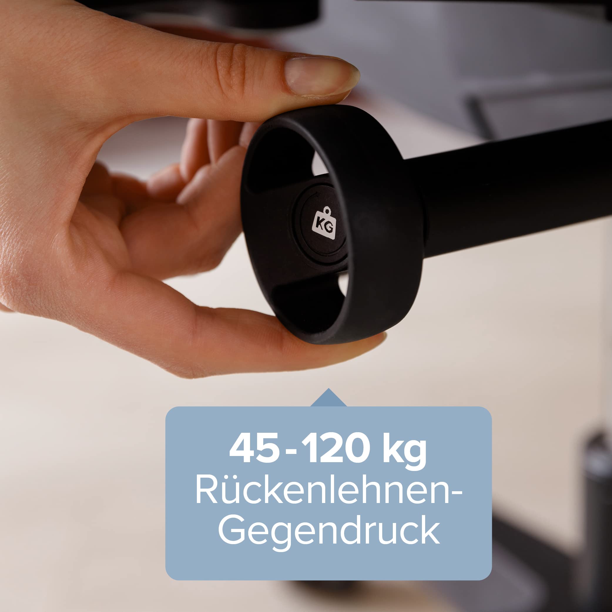 Dauphin Adjust Evo Cozy Colours | ergonomischer Bürostuhl mit höhenverstellbarer Rückenlehne (7cm) | Schreibtischstuhl mit höhen und breitenverstellbaren Armlehnen für Büro & Homeoffice (schwarz)