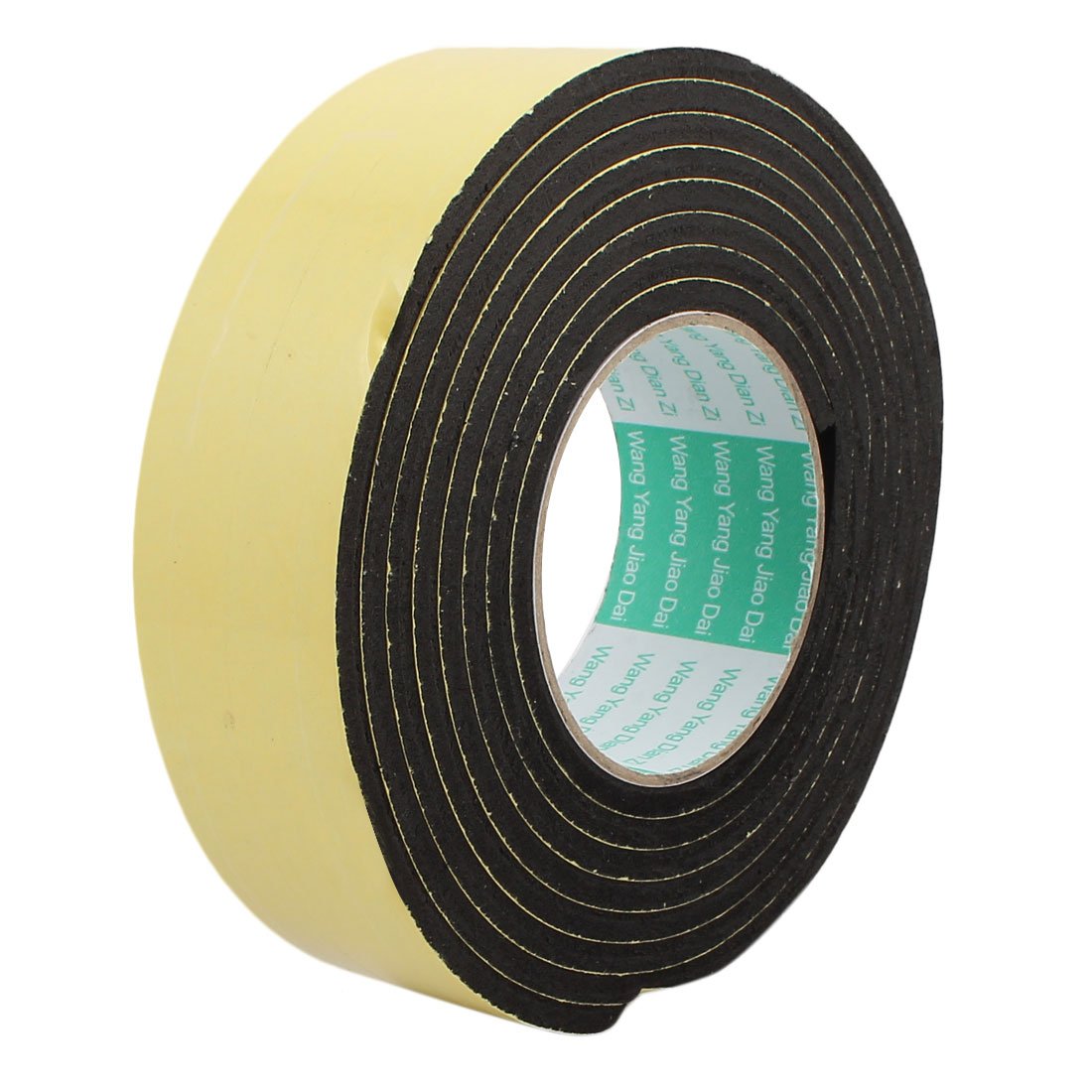 Uxcell Black Sourcingmap 3Meter 45Mm X 5Mm Single-Side Adhesive Shockproof Sponge Foam Tape Yellow