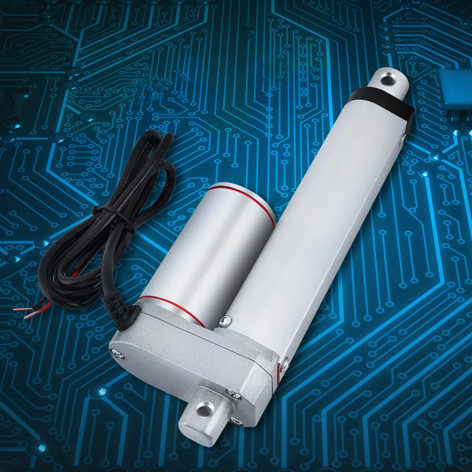 Actuador lineal, DC 24V Actuador lineal 100 mm Carrera de alto rendimiento 750N Línea recta eléctrico Actuador lineal