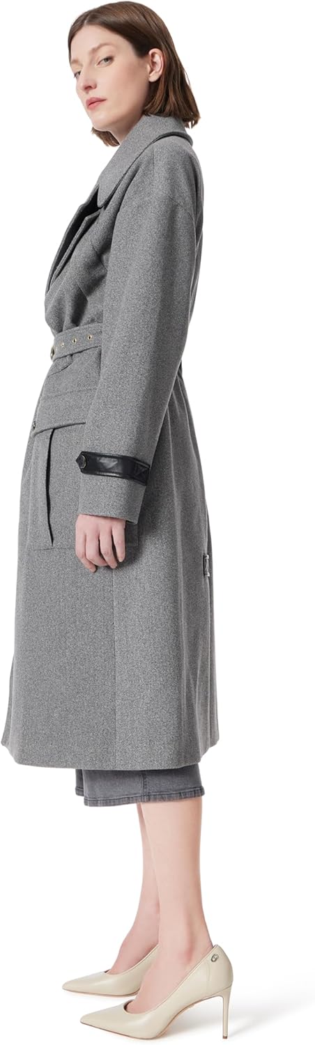 DEE OCLEPPO womens Myah Military Styled Belted Open Front Coat Standard - Image 3