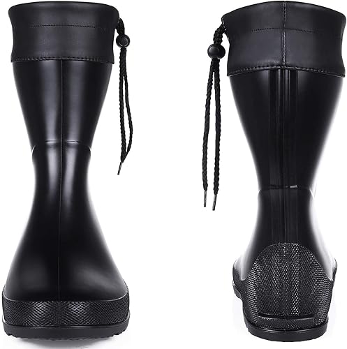 Miniatura 2 de Botas de lluvia de media pantorrilla para mujer, con cuello Muck botas, ultra ligeras, portátiles para jardín