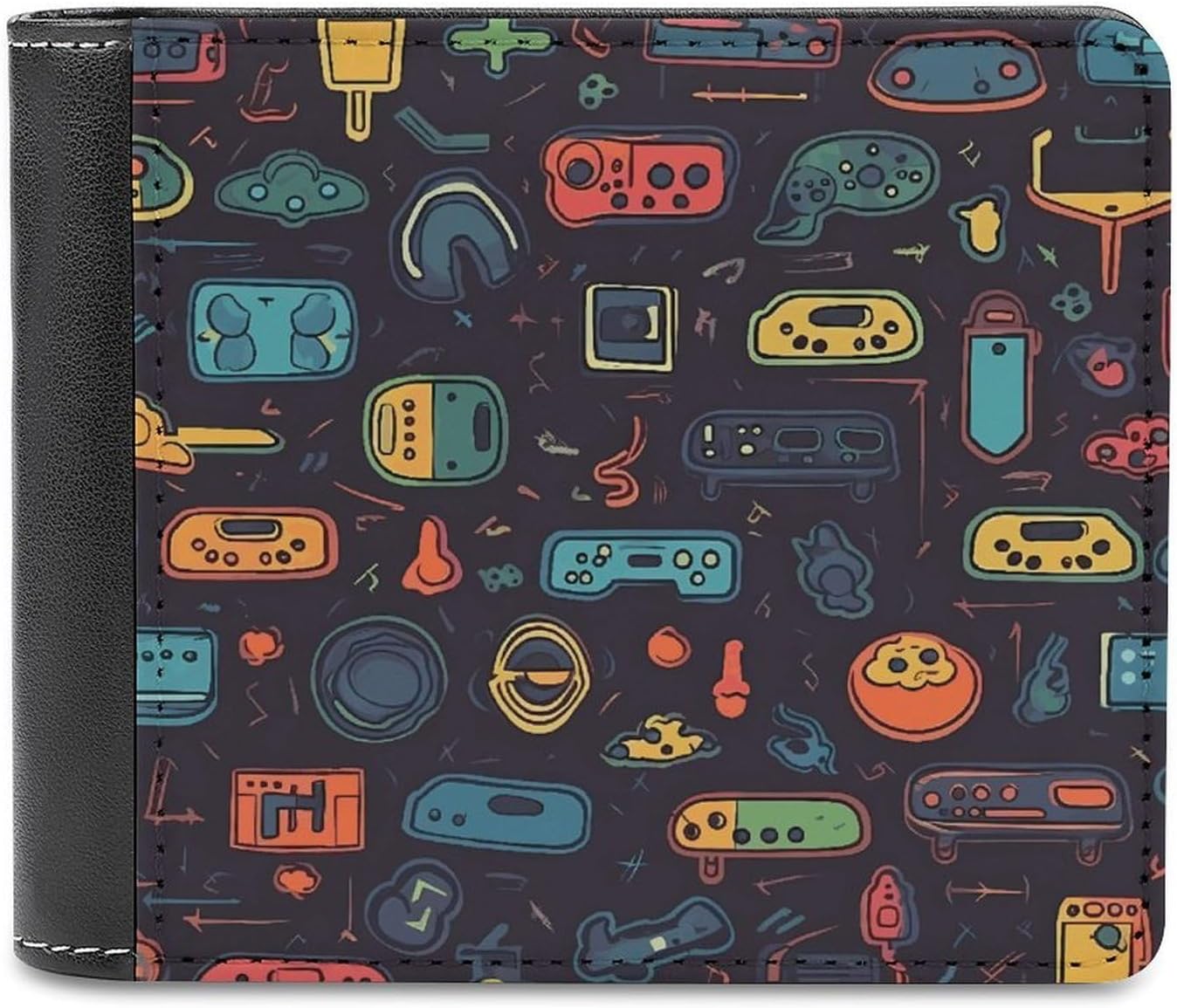 Game Video Gaming Pattern PU Leather Wallet for Men Women