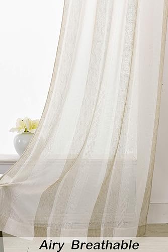 Miniatura 4 de Central Park - Cortina para ventana, transparente, a rayas