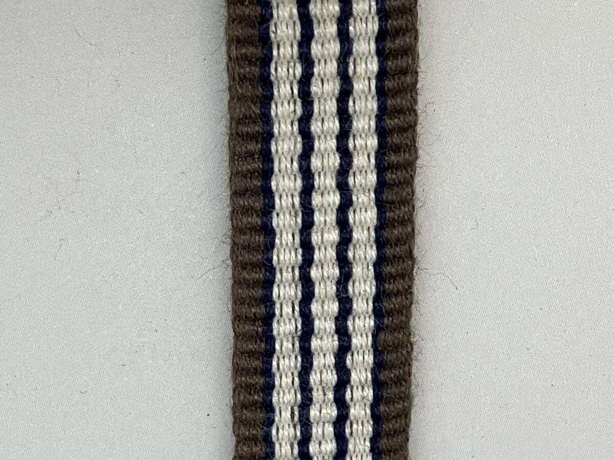 ◎箱紐◎ 真田紐 木綿袋紐 4分（12㎜）12ｍ こげ茶・白に線 35