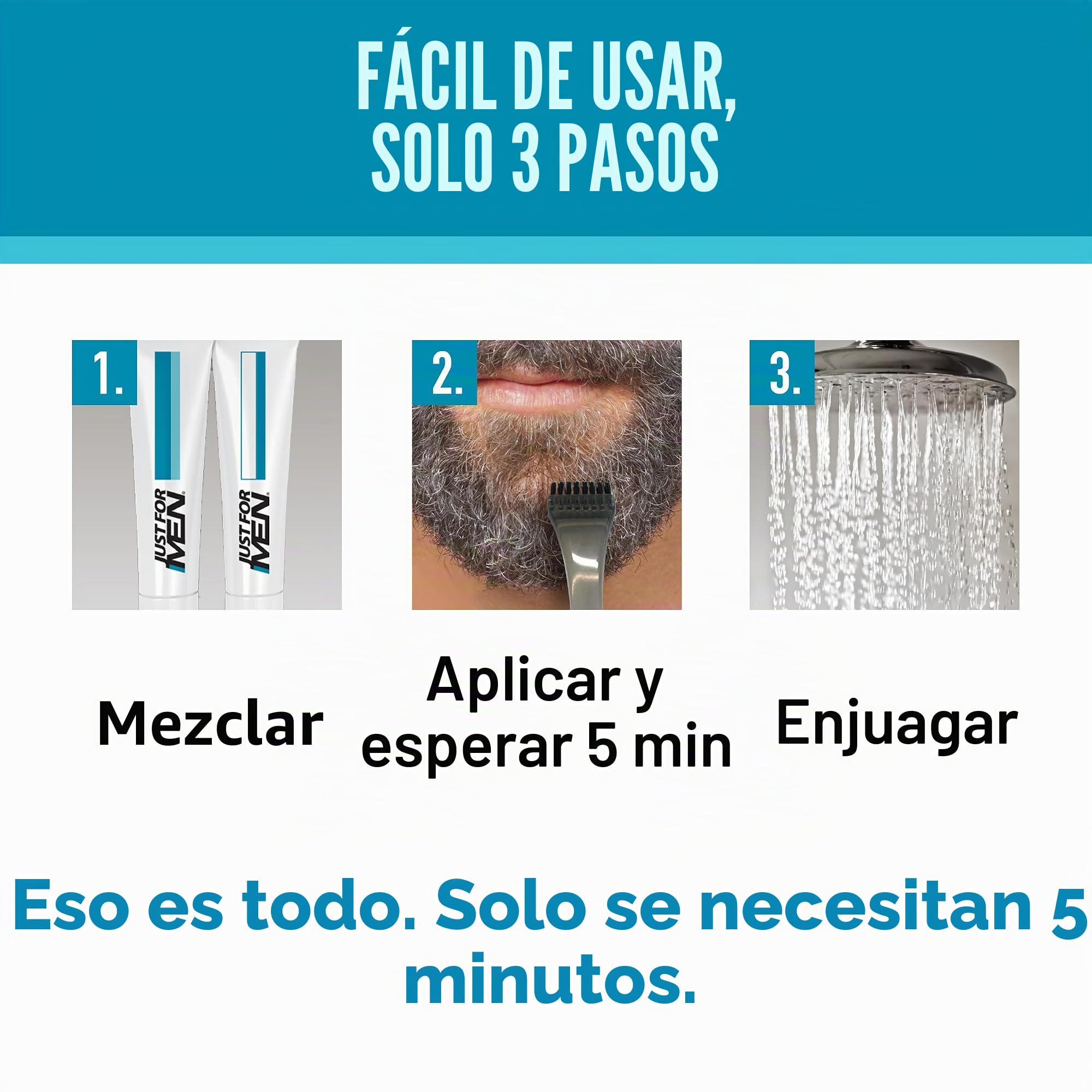 Just For Men M10 - Tinte para bigote y barba