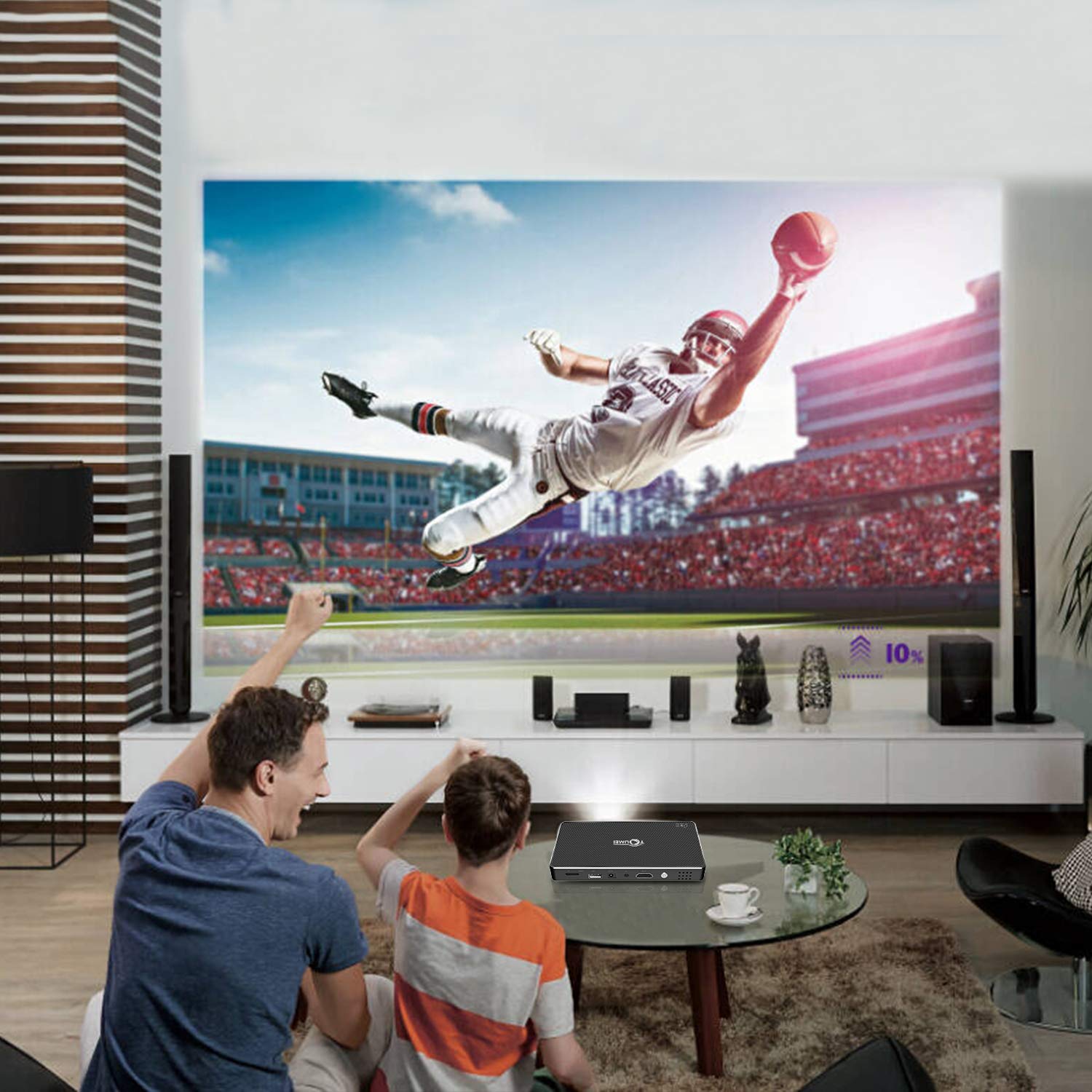 TOUMEI Mini Video Projector Tenswall C800S, Le projecteur Haute définition