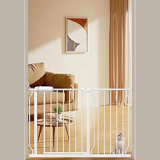 エルフ ベビー(Fairy Baby) ベビーゲート 取付幅110-122cm 高さ78cm 階段上 突っ張り式 オートクローズ機能 扉開閉式 赤ちゃん ゲート バリアフリー 柵 拡張付き ホワイト