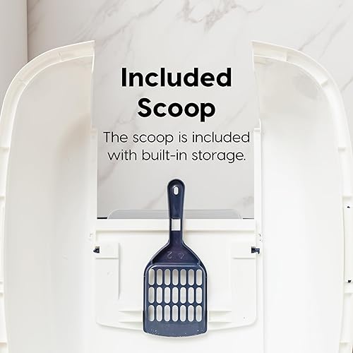 Miniatura 3 de IRIS USA - Caja de arena grande con tapa con cuchara Gris,marino