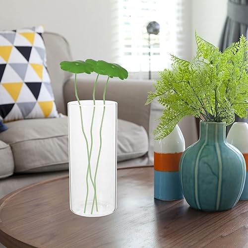 Miniatura 6 de Veemoon 3 jarrones cilíndricos de vidrio, candelabros transparentes para escritorio, floreros de mesa de boda, centros de mesa, decoración de jarrón