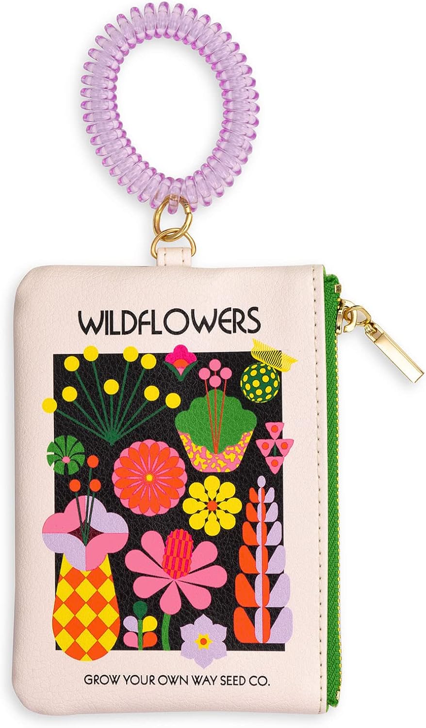 ban.do ID Holder Keychain Wristlet, Small Zip Card Case
