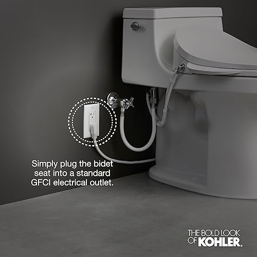 Miniatura 4 de Kohler 32331-0 Purewash - Asiento de inodoro con bidé, redondo, color blanco