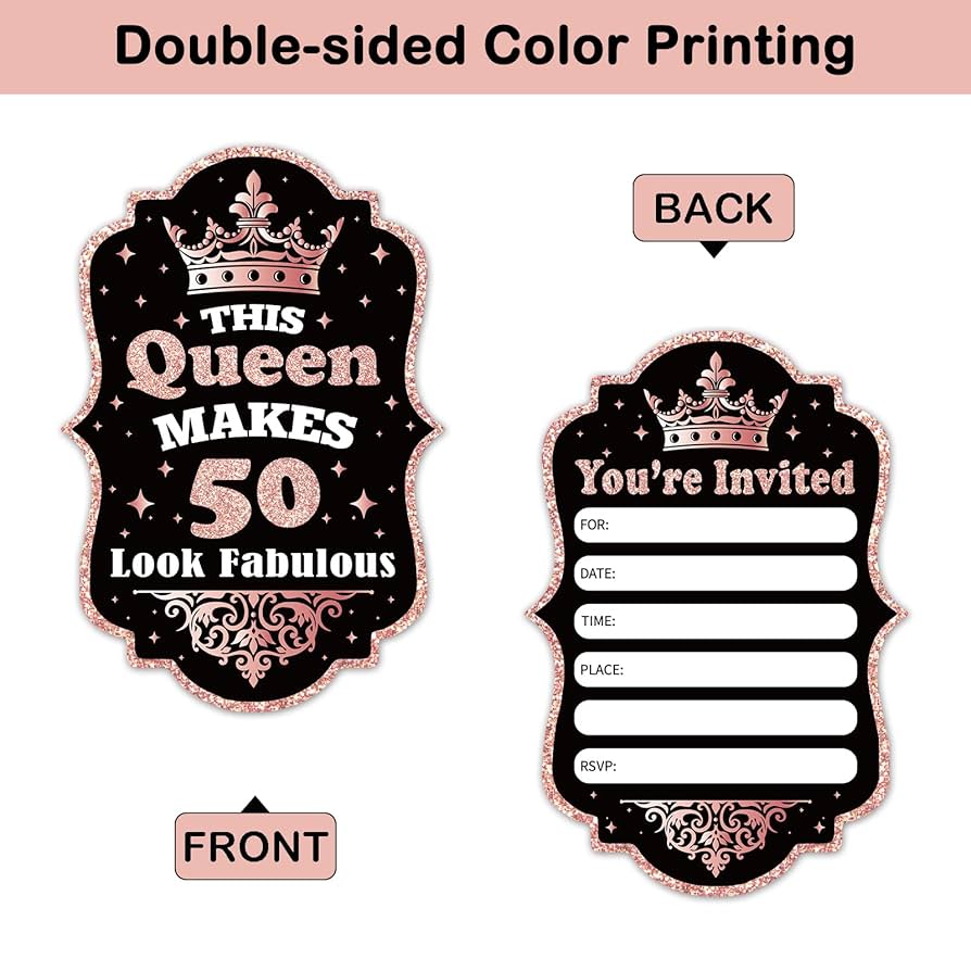 amazon-com-rewidparty-rose-gold-50th-birthday-party-invitations-with-envelopes-stickers-set-of-15-50th-birthday-shaped-fill-in-invitations-happy-50th-birthday-invites-cards-birthday-party-supplies-for-women-home for Free Printable 50th Birthday Invitations For Her Amazon.com : REWIDPARTY Rose Gold 50th Birthday Party Invitations with Envelopes & Stickers(Set of 15) 50th Birthday Shaped Fill-in Invitations Happy 50th Birthday Invites Cards Birthday Party Supplies for Women : Home for Free Printable 50th Birthday Invitations For Her
