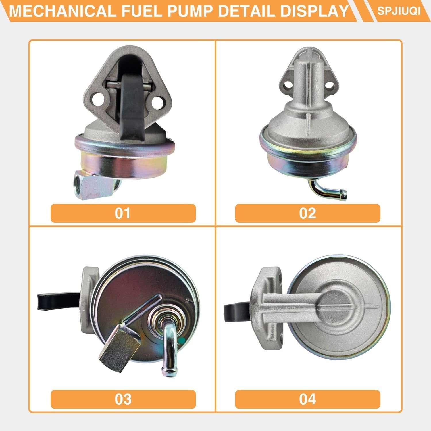 M4685 Mechanical Fuel Pump for Chevy GMC Pontiac 305 350 1967-1987 | for Chevrolet,Buick,Oldsmobile,Checker 267 305 307 327 350 400 V8, 4.4L- 6.6L, Replace MF0049,SP1009MP,40725,530-8040