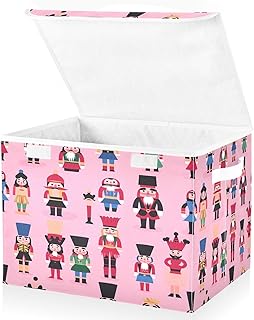 Blueangle Christmas Nutcracker Characters Storage Bins with Lids, 16.5 x...