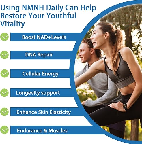 Miniatura 3 de NMNH (mononucleótido de dihidronicinamida) Suplemento NMNH 1000 mg NAD Resveratrol Suplemento con quercetina para energía, sin OMG, sin gluten, 120