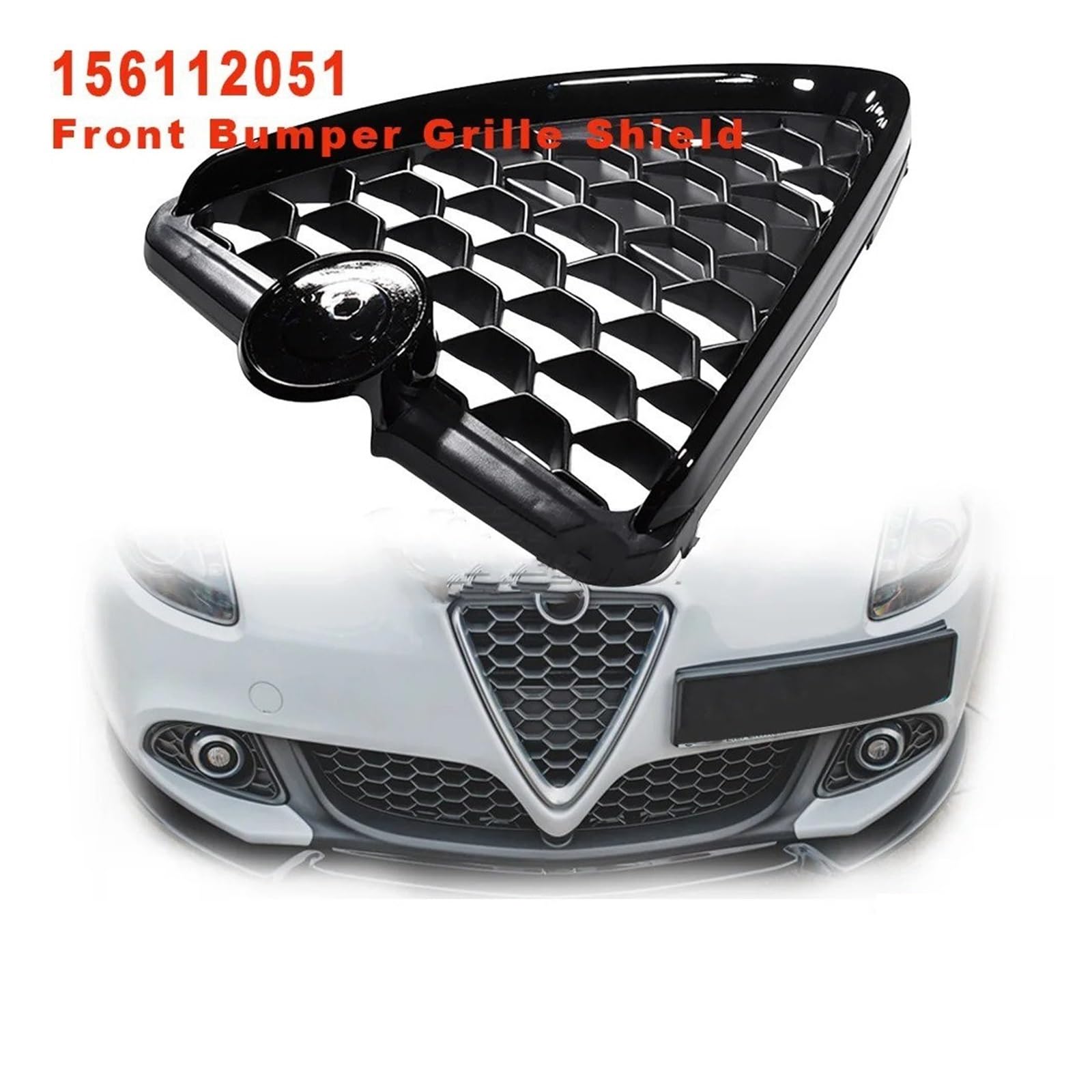 Calandre Avant Noire Pour Alfa Giulietta 2010-2021 - Grille De Radiateur Parfaite OEM 156112051