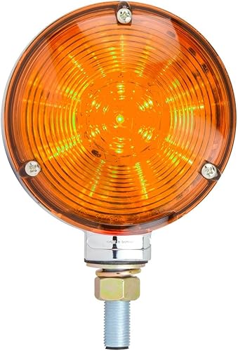 GG Grand General 77610 4 pulgadas de doble cara estrella 48 LED sellada luz de pedestal con lente ámbar
