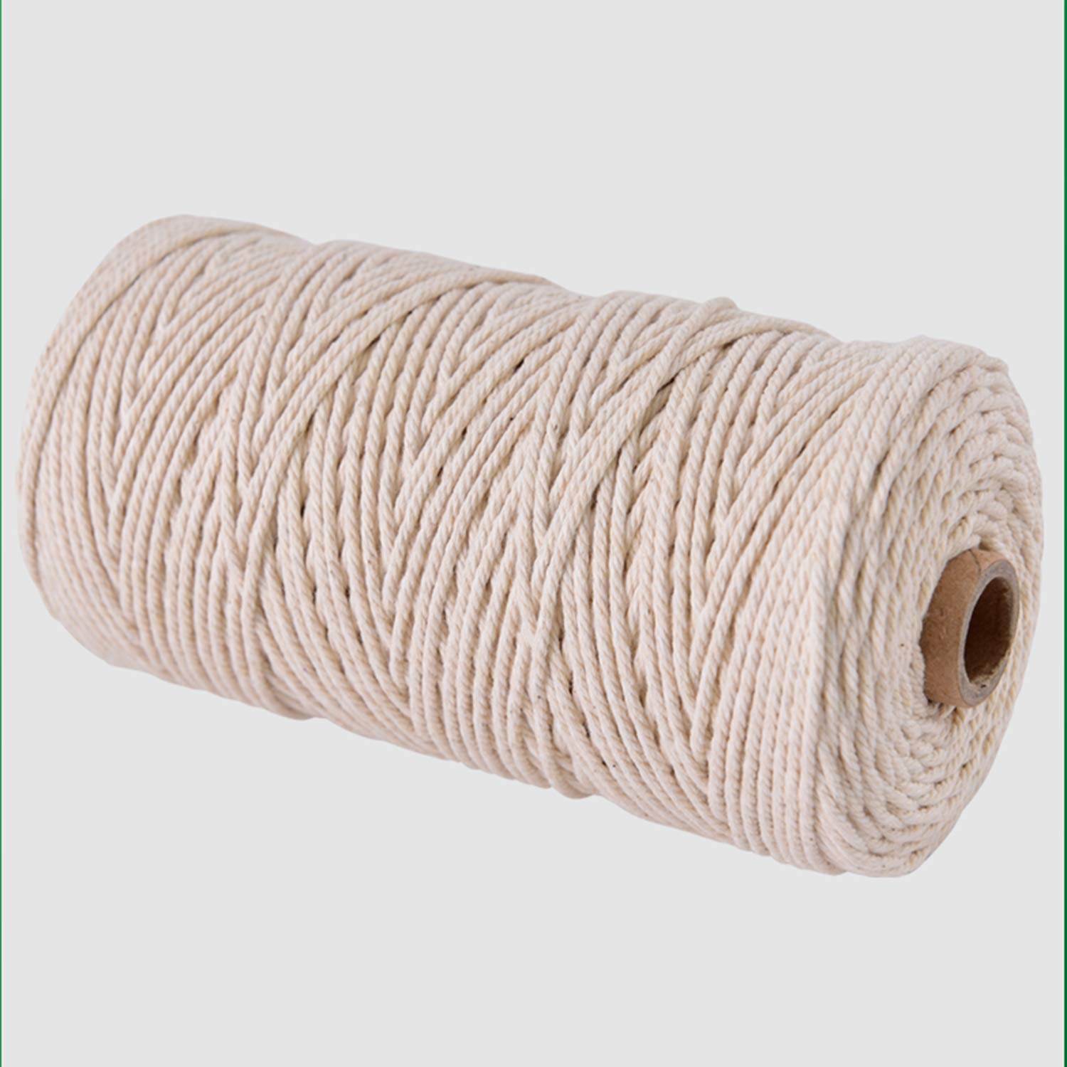 Corda in cotone macramè, 1 mm/2 mm/3 mm, filo per lavori a maglia, 800 m/1000 m, 100% naturale macramè per appendere la parete, giardinaggio, artigianato, 2 mm-500 m